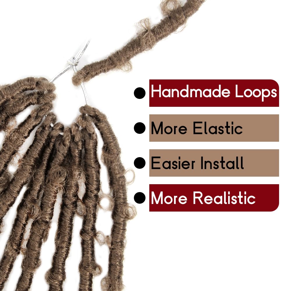 BOHOBABE Butterfly Crochet Locs 10 Inch 6 Packs Pre Looped Crochet Butterfly Locs 10 In Short Distressed Butterfly Locs Crochet Hair (10 Inch, 27#)