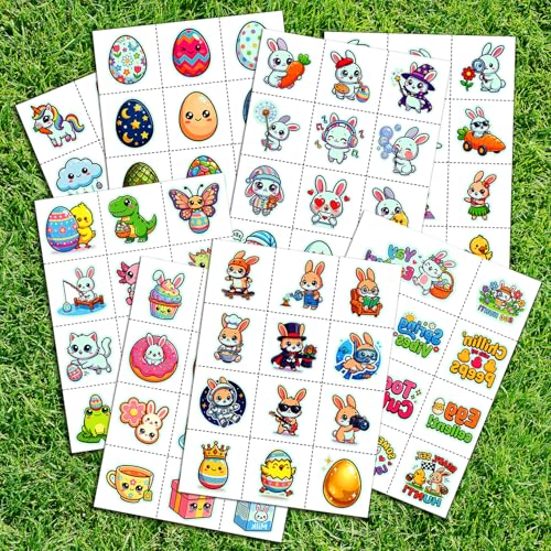 Glow in Dark Temporary Tattoos for Kids, 95 PCS Easter Basket Stuffers
