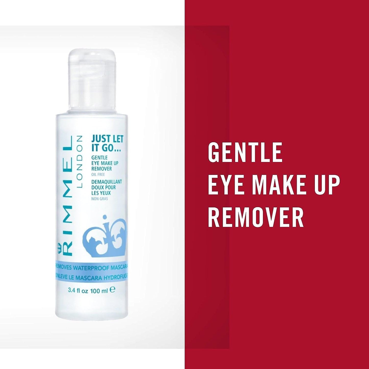 Rimmel Just Let It Go Eye Make Up Remover, 3.4 Fl Oz , 2 Count (Pack of 1)