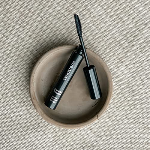 Sandstone Scandinavia Hypoallergenic Black Mascara for Sensitive Eyes - Smudge-Proof, Sweatproof, Lengthening Mascara with Intense Volume - Vegan, Allergy Friendly Mascaras