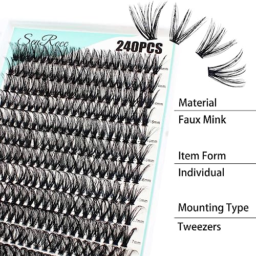 Cluster Lashes 14-18mm 240pcs DIY Eyelash Extensions