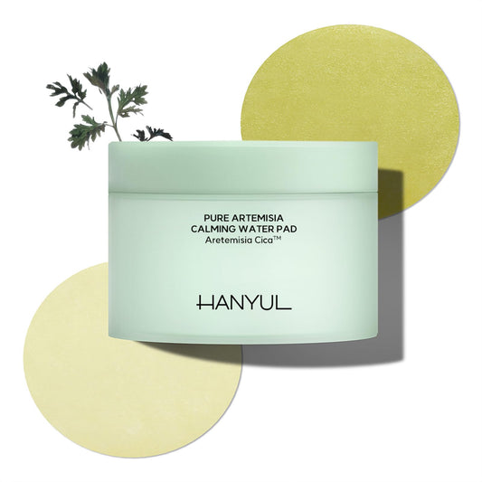 HANYUL Pure Artemisia (Mugwort) Calming Toner Pads | Deep Moisturizing and Quick Soothing Facial Pads, Herb Extracts with Cica, Korean Pre-makeup Skin Care, Redness Relief Masks, 60 Sheets, 5.74 Fl Oz