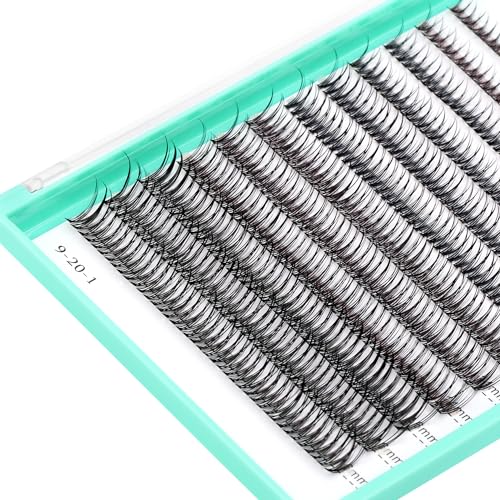 Bodermincer Black/Colored Cluster Lashes 240pcs 20D/40D DIY Eyelash Extension D Curl Long Individual Lashes Mixed Tray Faux Mink Lash Clusters Extensions 8-22mm (12D 8-10-12-14-16mm MIX)
