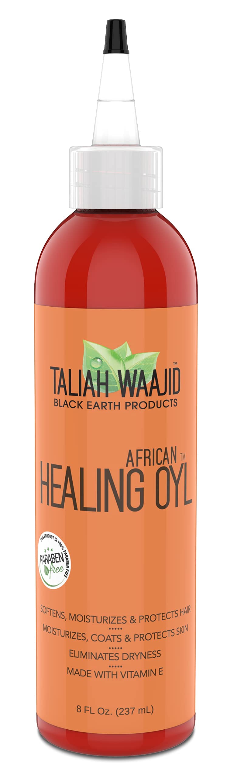 Taliah Waajid Black Earth Products African Healing Oyl | Total Body Oil | Softens, Moisturize, Coats, and Protects Hair & Skin | Infused with Vitamin E, Olive Oil, and Sunflower Oil- 8oz (T128) 4-Pack