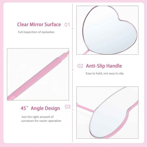 BUCICE Professional Large Mirror for Eyelash Extension & Makeup - Detachable, Stainless Steel Lash Mirror Tool