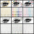 Bilizar 6 Sheets Face Gems Stick-On Jewels Rhinestones