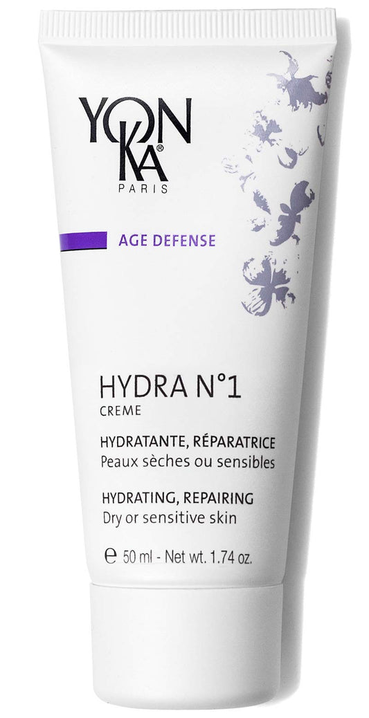 Yon-Ka Daily Reparative Moisturizer, Hydra No. 1 Creme - Rich Anti-Aging Skincare with Hyaluronic Acid, Vitamins A, C & E for Dry Skin, Paraben-Free, 50ml