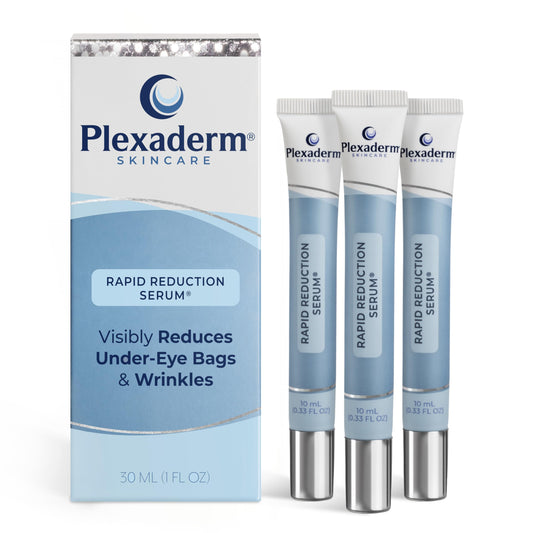 Plexaderm Rapid Reduction Eye Serum - Advanced Formula Anti Aging Visibly Reduces Under-Eye Bags, Wrinkles, Dark Circles, Fine Lines & Crow's Feet Instantly Instant Wrinkle Remover for Face