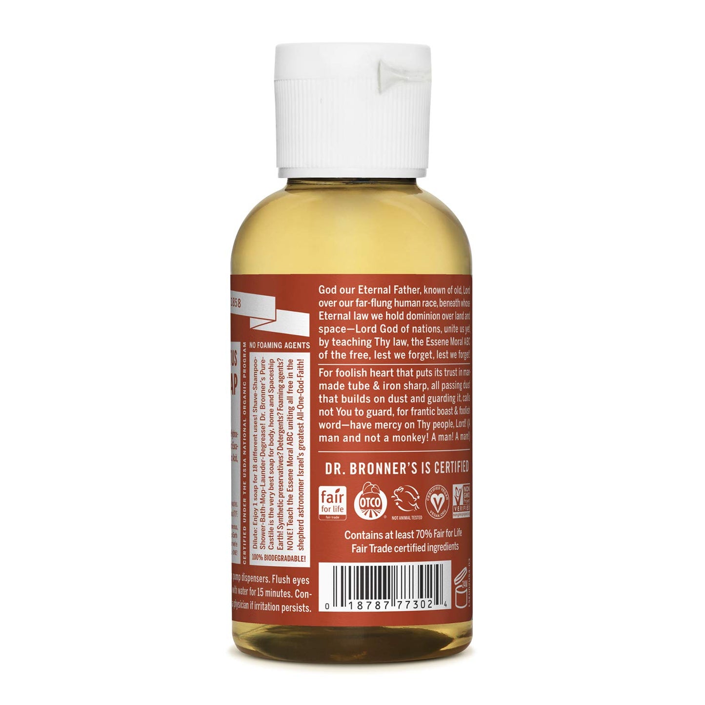 Dr. Bronner's - Pure-Castile Liquid Soap (Eucalyptus, 2 Ounce) - Made with Organic Oils, 18-in-1 Uses: Face, Body, Hair, Laundry, Pets and Dishes, Concentrated, Vegan, Non-GMO