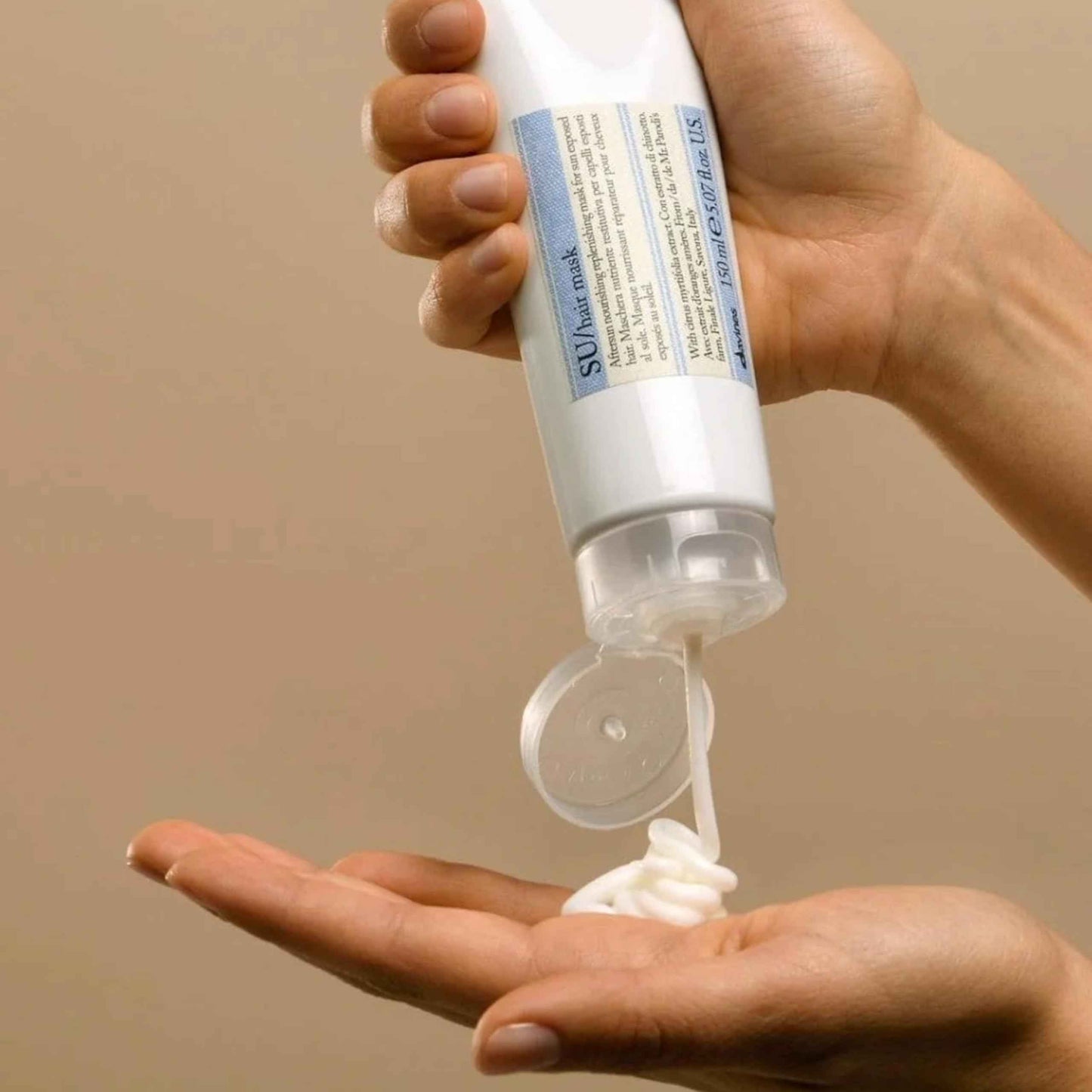 Davines SU Hair Mask, Restore Moisture And Hydrate Sun-Exposed Hair, Restore Softness To Dry And Dull Hair, 5.07 Fl. Oz.