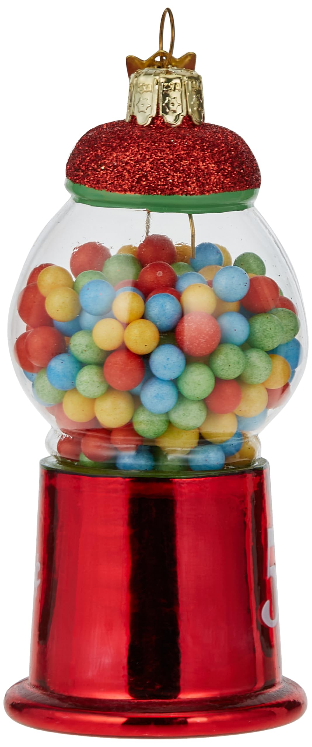 Kurt Adler 4-1/2-Inch Noble Gems Glass Gumball Machine Ornament for Christmas