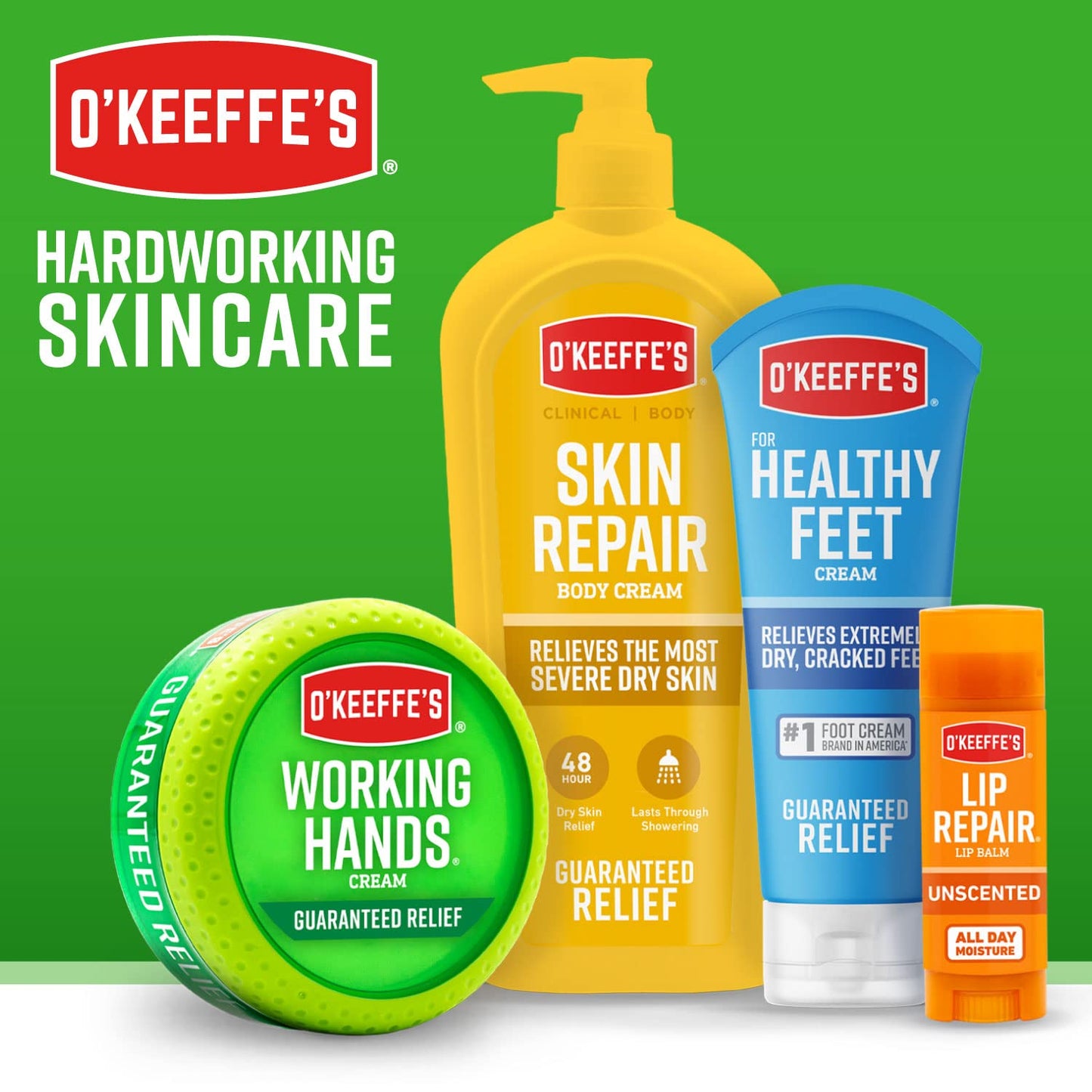 O'Keeffe's for Healthy Feet Foot Cream; Guaranteed Relief for Extremely Dry; Cracked Feet; Instantly Boosts Moisture Levels; 6.4 Ounce Jar; Value Size; (Pack of 2)