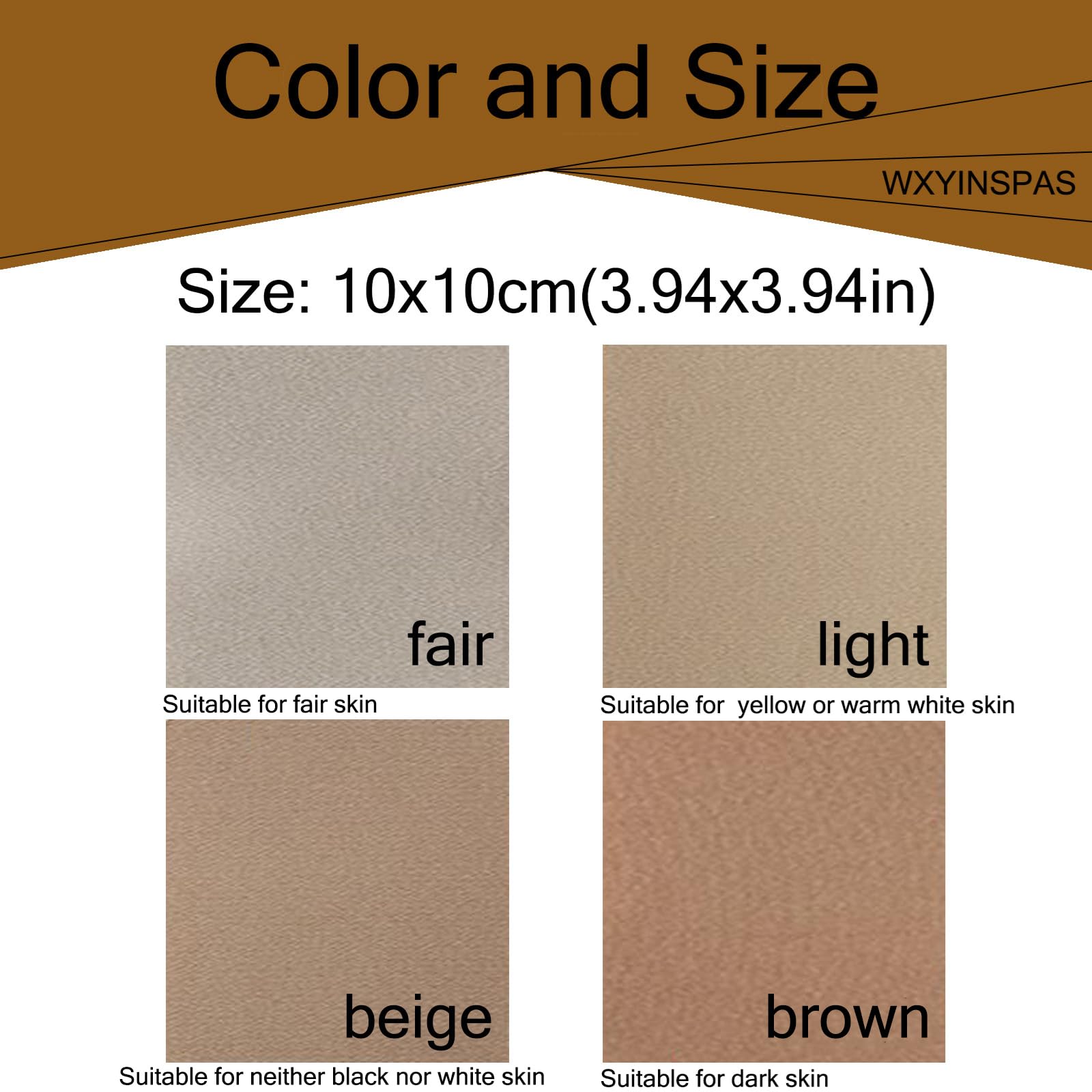Tattoo Cover Up Tape, 10 PCS Ultra Thin Patches for Concealing Tattoos, Scars, Birthmarks, Invisible, Waterproof, Breathable Makeup Skin Tone Concealer Stickers for Flawless Coverage (10x10cm,brown)