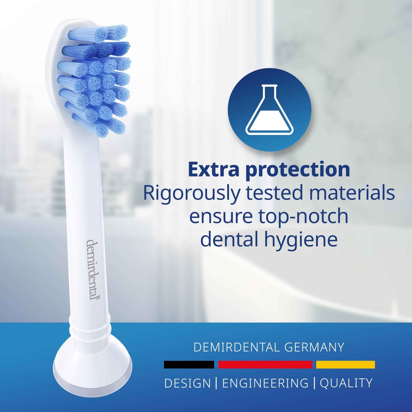 Toothbrush Heads mini Medium Compatible with Philips Sonicare Toothbrush Heads - Small Medium Replacement Heads - Daily Precision Brush Heads - White - Replaces HX6028-8 Pack