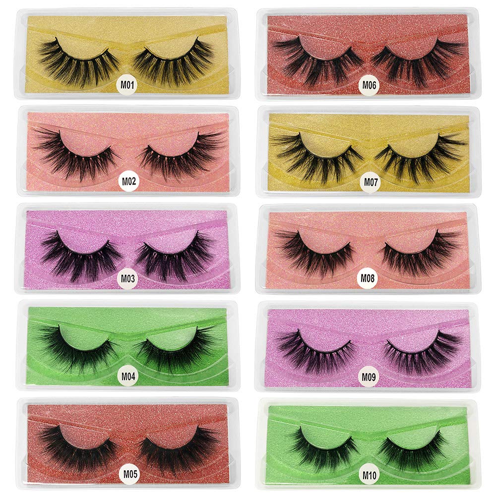 HBZGTLAD Wholesale Eyelashes 10/20/30/40/50/100 Pairs Faux 3D Mink Lashes Natural False Eyelashes Makeup Cilios Thick Mink Eyelashes In (mix 30pair)