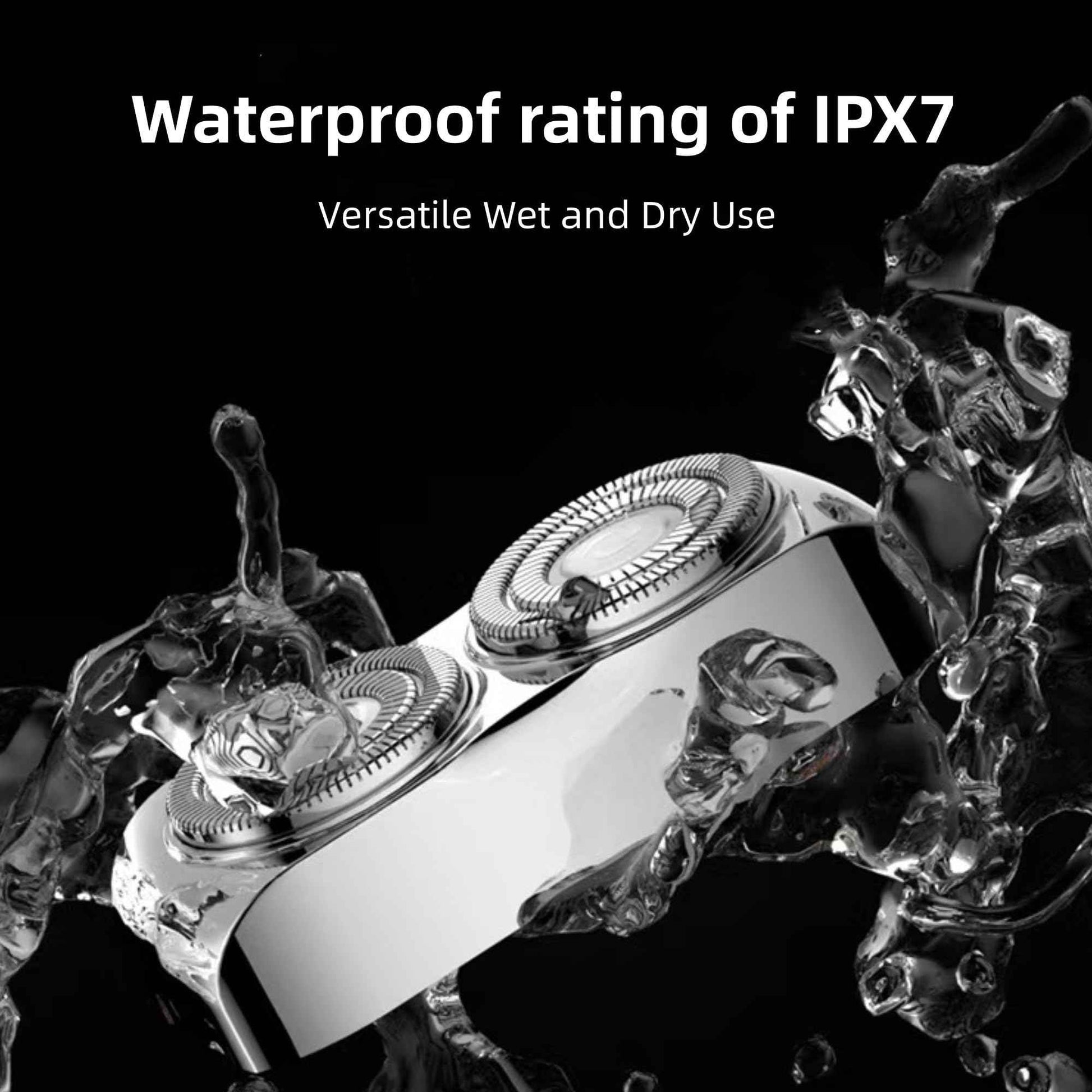 Mini Electric Shaver, Portable Beard Shaver, Dual Head Waterproof Electric Mini Razor Portable Electrics Shavers, Pocket Size Washable Razor, One-Button Operate and Long Lasting for Home Travel