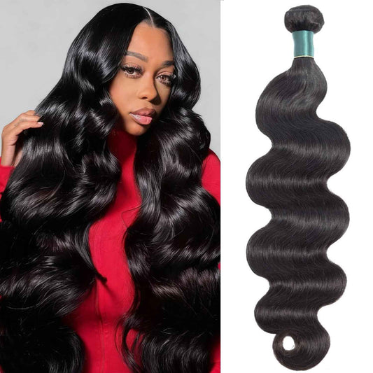 Superfect Brazilian Human Hair Bundles Body Wave 22 Inch 1 Bundle Human Hair Weave 12A 100% Unprocessed Virgin Hair Extensions Single Bundle Natural Black Color (Body Wave 1 Bundle, 22)