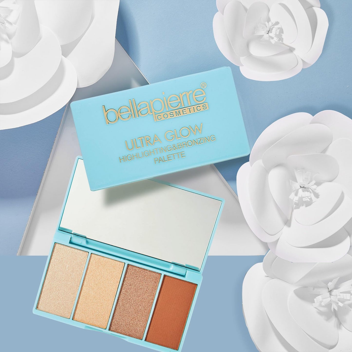 bellapierre Ultra Glow Makeup Palette | 4 Illuminating Shades to Suit Different Skin Tones | Non-Toxic and Paraben Free | Vegan and Cruelty Free | Cruelty Free