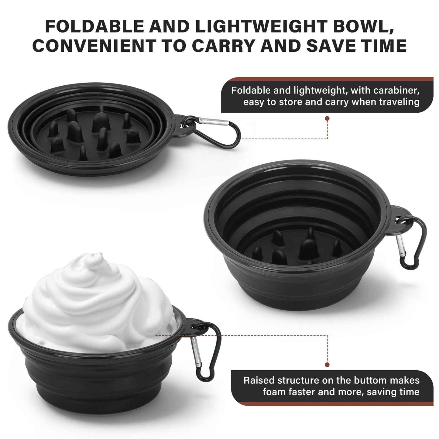 Travel Shaving Brushes Kit For Men, 5 In 1 Shaving Brush Set With Badger Hair Shave Brush, Shaving Brush Travel Case, Shaving Cream, Foldable Shaving Bowl and Washbag For Trip, Holiday