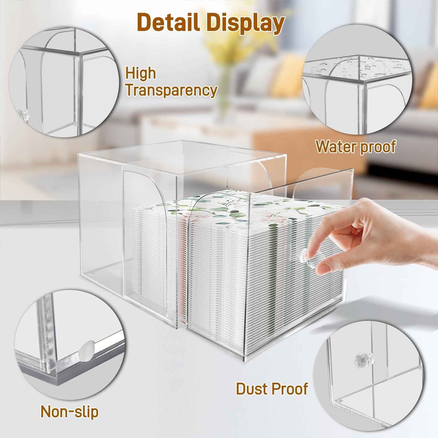 YSCGRICH Disposable Face Towel Holder Acrylic Storage Box, Makeup Remover Dry Wipe Organizer for Clean Skin Club Clean Towel XL, Skin Care Luxe Container for Facial Washing