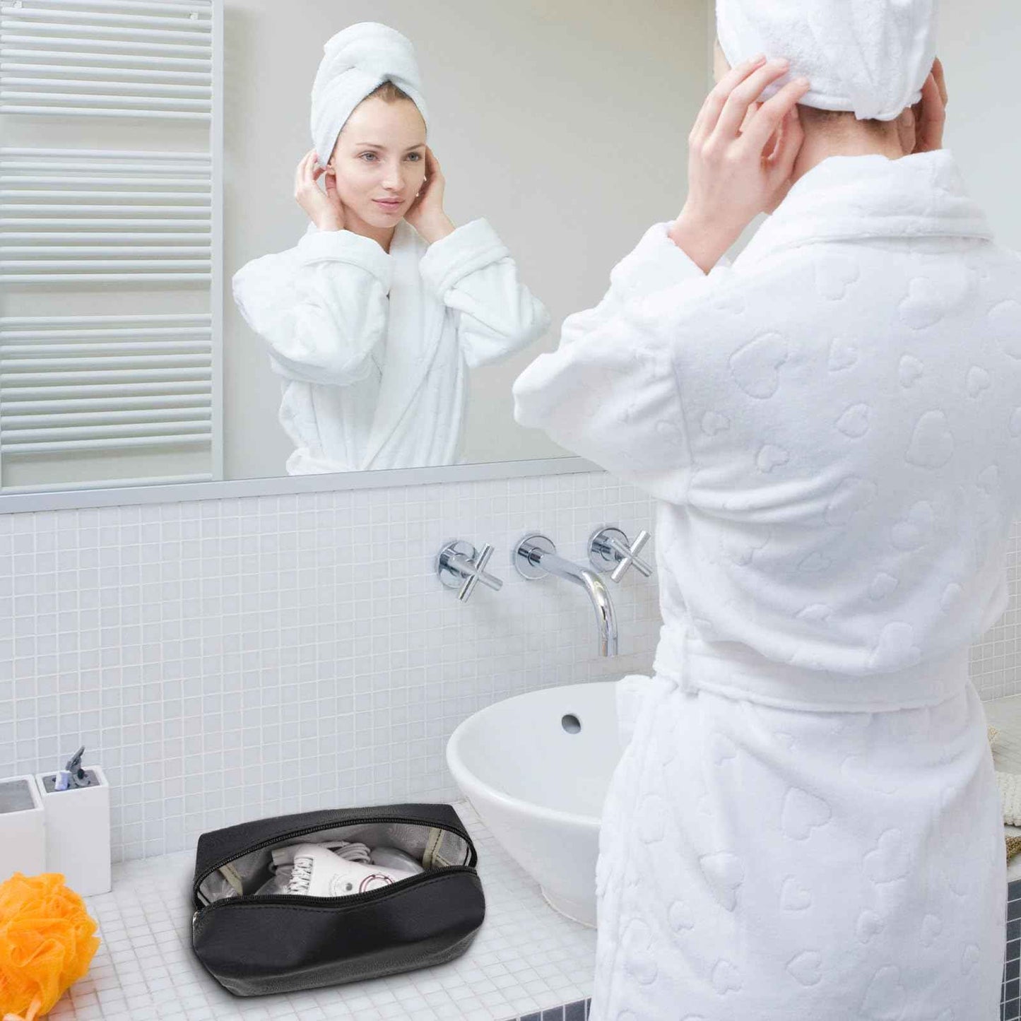 Linkidea Women's Electric Shaver Protective Pouch, Compatible with Braun Epilator Silk-epil 7, 9, Portable Travel Storage Bag Organizer (Black)