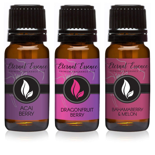 Trio (3) - Bahama Berry Melon, Acai Berry & Dragonfruit & Berry - Premium Fragrance Oil Trio - 10ML