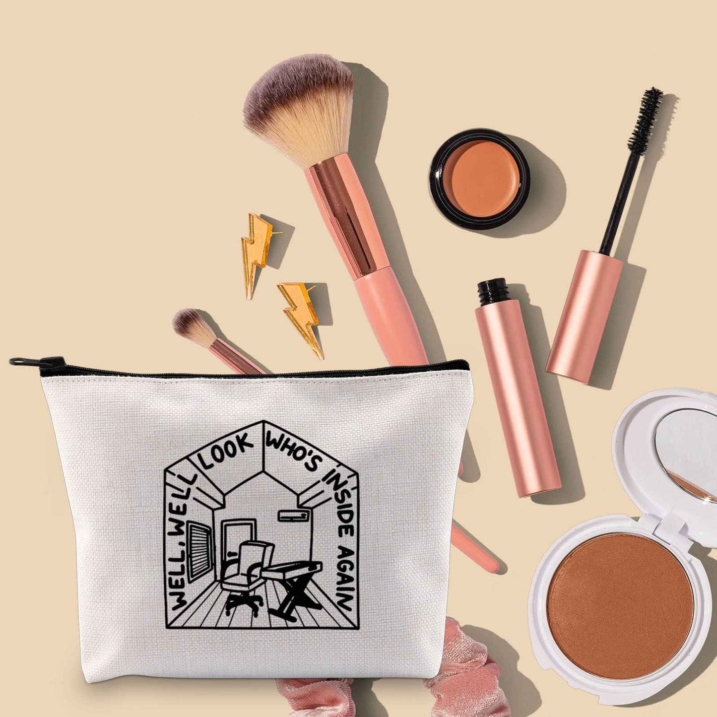 BLUPARK Bo Burnham Inspired Makeup Bag Bo Burnham Lyrics Gift Bo Burnham Fan Gift Inside Song Gift (well well Bo)