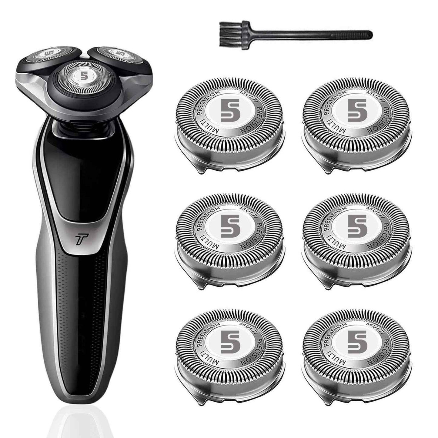 SH50 Replacement Heads Compatible with Philips Norelco 5000 Series Shaver - Precision Blades for 5000, 6pc-Pack