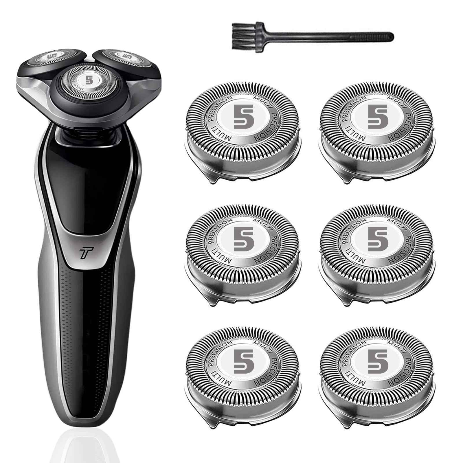 SH50 Replacement Heads Compatible with Philips Norelco 5000 Series Shaver - Precision Blades for 5000, 6pc-Pack