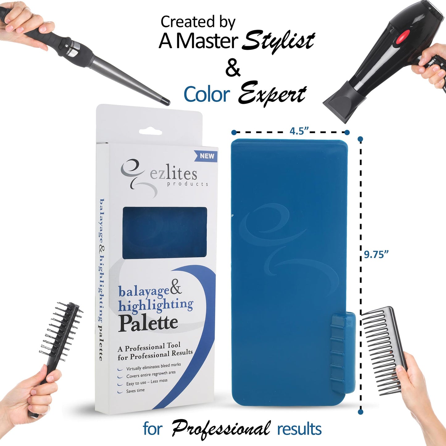 Ezlites Products Balayage & Highlighting Board - Hairstylist Essentials Balayage Hair Salon Supplies - Highlight Board For Dying Hair - Hair Salon Supplies