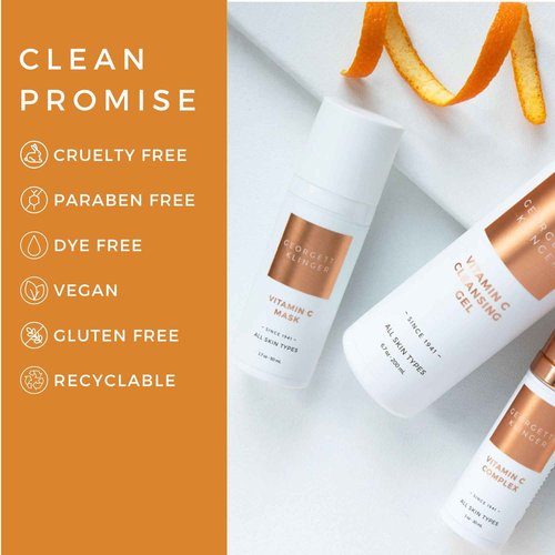 Georgette Klinger Vitamin C Mask - Nutrient-Rich Skin Brightening Treatment, Draws Out Impurities, Unclogs Pores, Fights UV Damage, Smooths and Firms for Radiant, Even-Toned Complexion - 1.7 oz