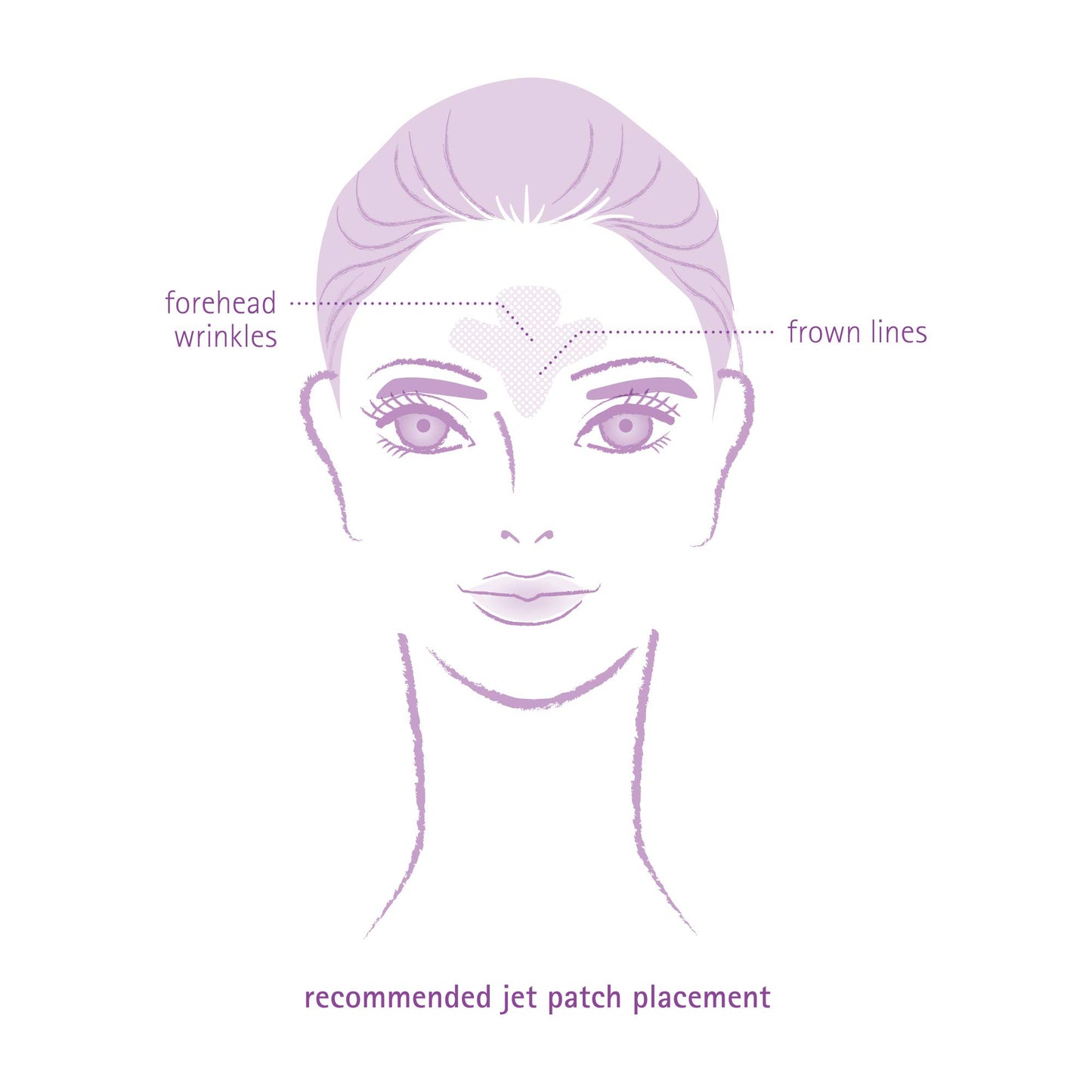 Toute Nuit Wrinkle Patches, Face Tape, Jet - Extra Large UNISEX Frown Lines Plus and Forehead - 20 Patches