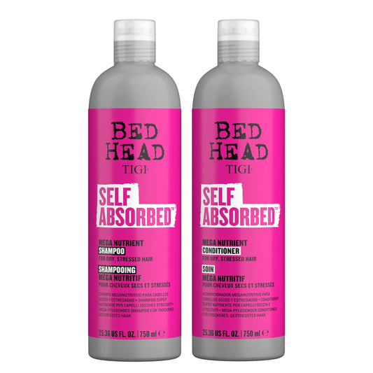 Bed Head by TIGI Shampoo and Conditioner For Dry Hair Self Absorbed Nourishing Hair Care to Visibly Repair Hair and Strengthen it From Within 25.36 Fl Oz (Pack of 2)