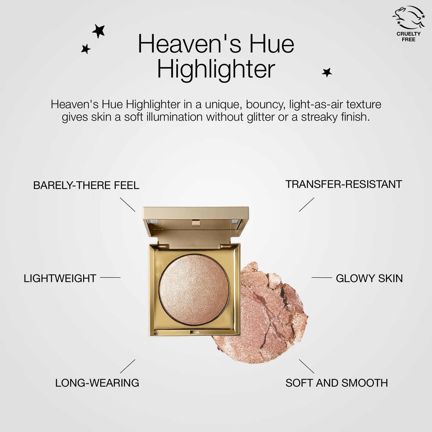 stila Heaven's Hue Highlighter | Lightweight Soft Makeup Glow, Bouncy Texture Illuminates Skin, Transfer-Resistant | Kitten, 0.35 Oz. (Pack of 1)