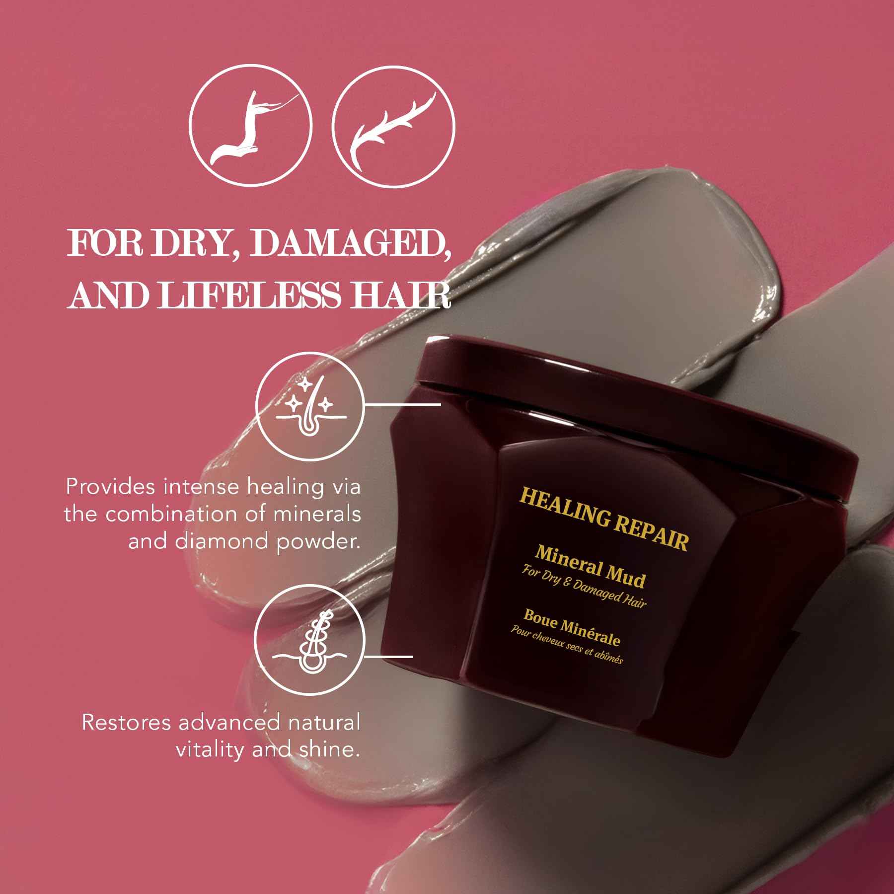 Saphira Healing Repair Mineral Mud 3oz / 90ml