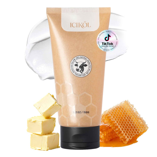 Organic Beef Tallow Honey Balm, Whipped Moisturizer for Face and Body, Grass Fed Beef Tallow for All Skin, Safe Natural Edible Grade Ingredients, Pure Unscented Cream, Day Night Skincare, 5.3 oz