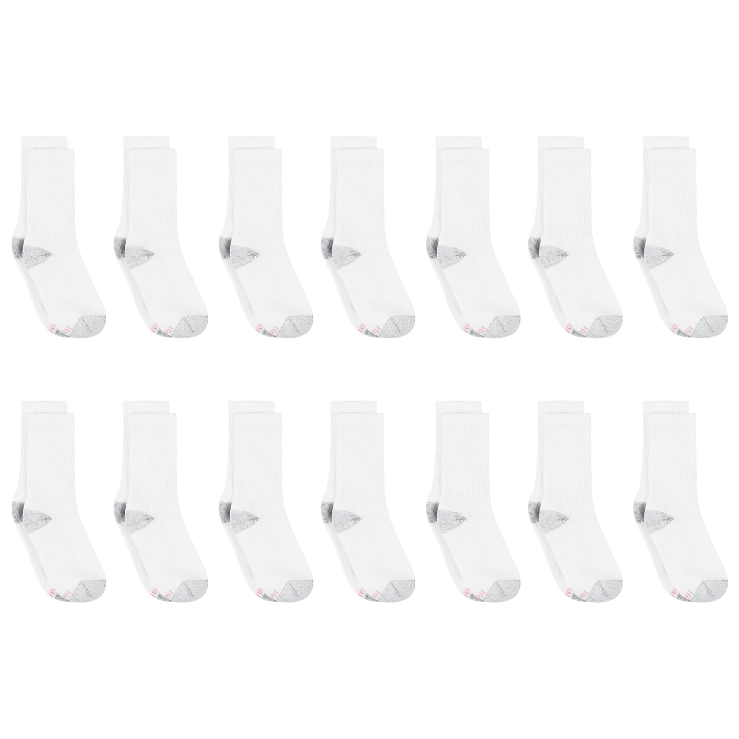 Hanes Women's Value, Crew Soft Moisture-Wicking Socks, Available in 10 and 14-Packs, White-14, 5-9