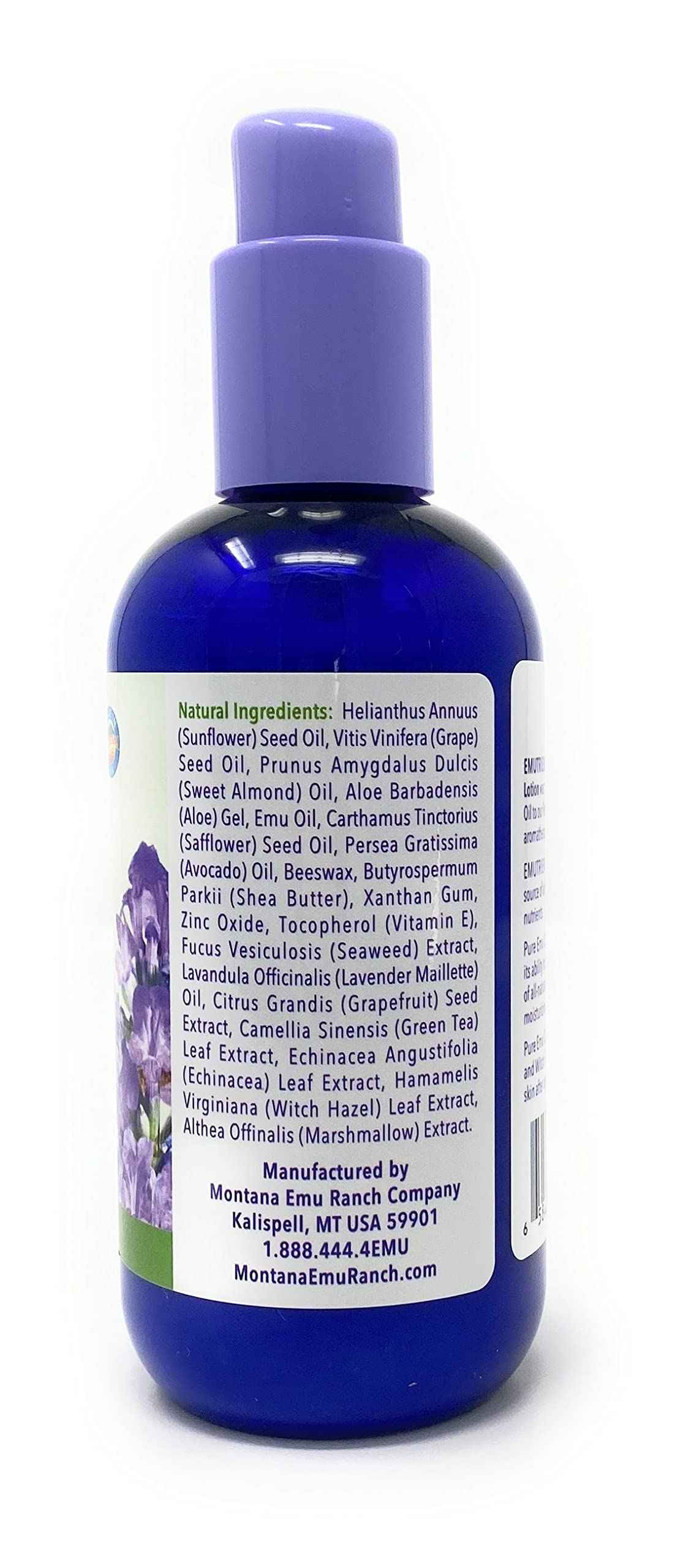 Montana Emu Ranch - Tranquility Hand and Body Lotion 8 Ounces - Made with Pure Lavender and Pure Emu Oil