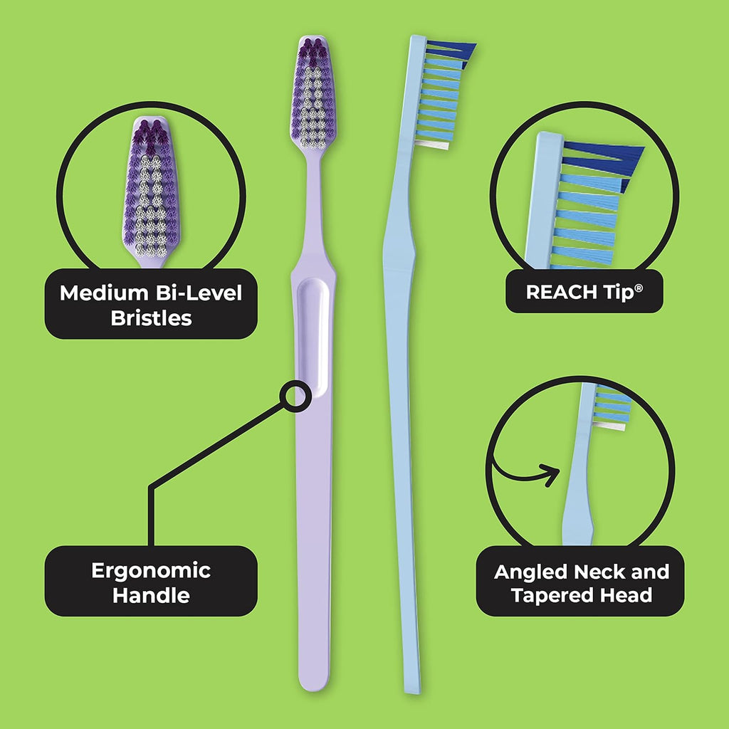 Reach Crystal Clean Toothbrush, Firm Bristles, 1 Count, Pack of 6