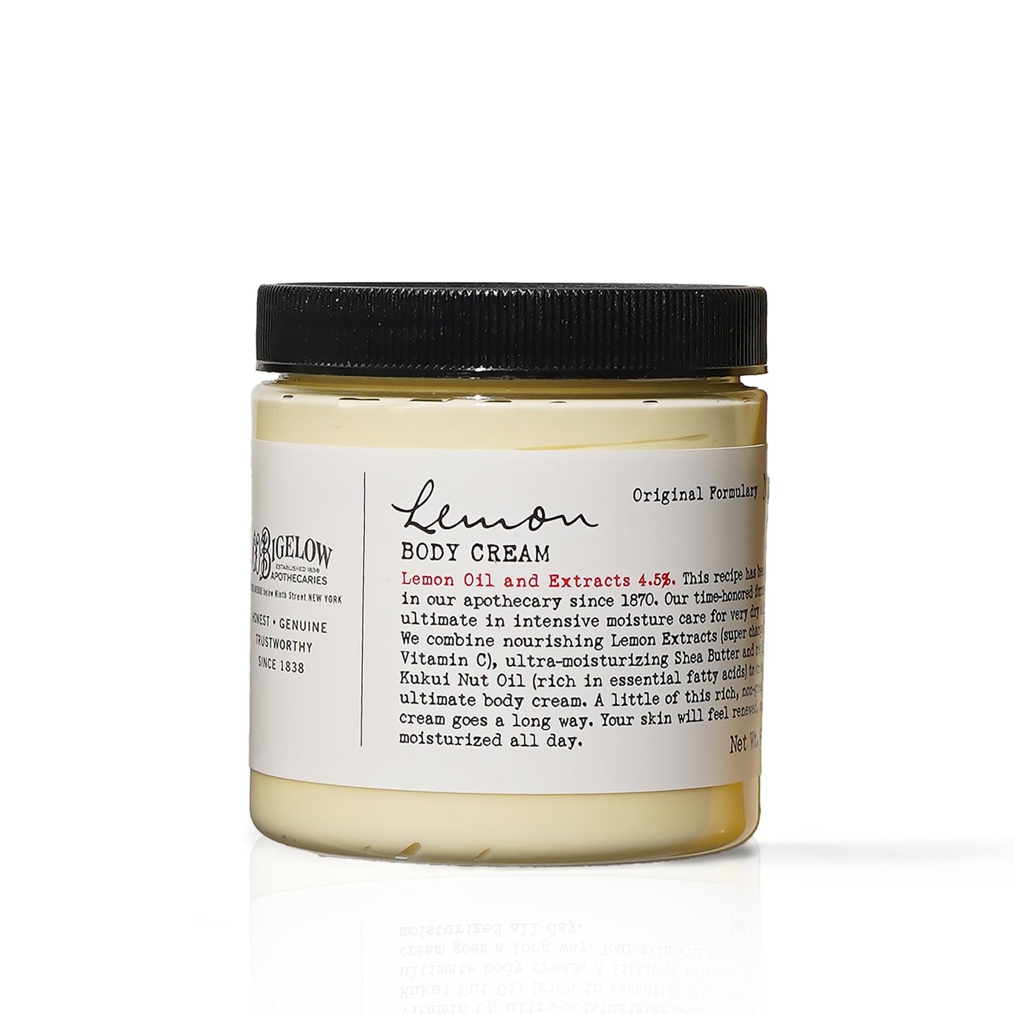 C.O. Bigelow Lemon Body Cream 8oz, Lotion for Dry Skin with Shea Butter & Lemon Extract, Moisturizing Body Lotion and Hand Treatment