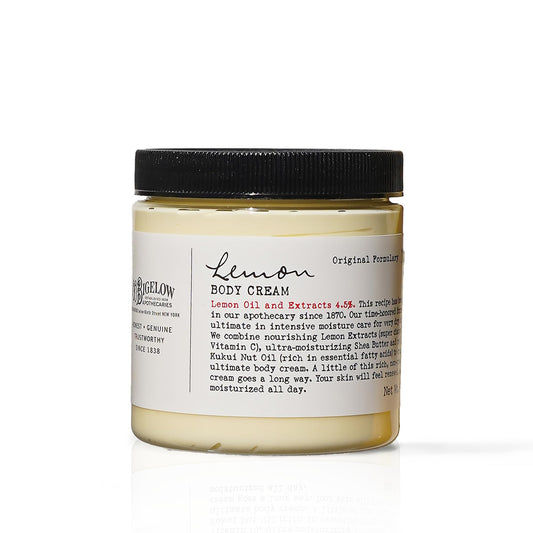 C.O. Bigelow Lemon Body Cream 8oz, Lotion for Dry Skin with Shea Butter & Lemon Extract, Moisturizing Body Lotion and Hand Treatment