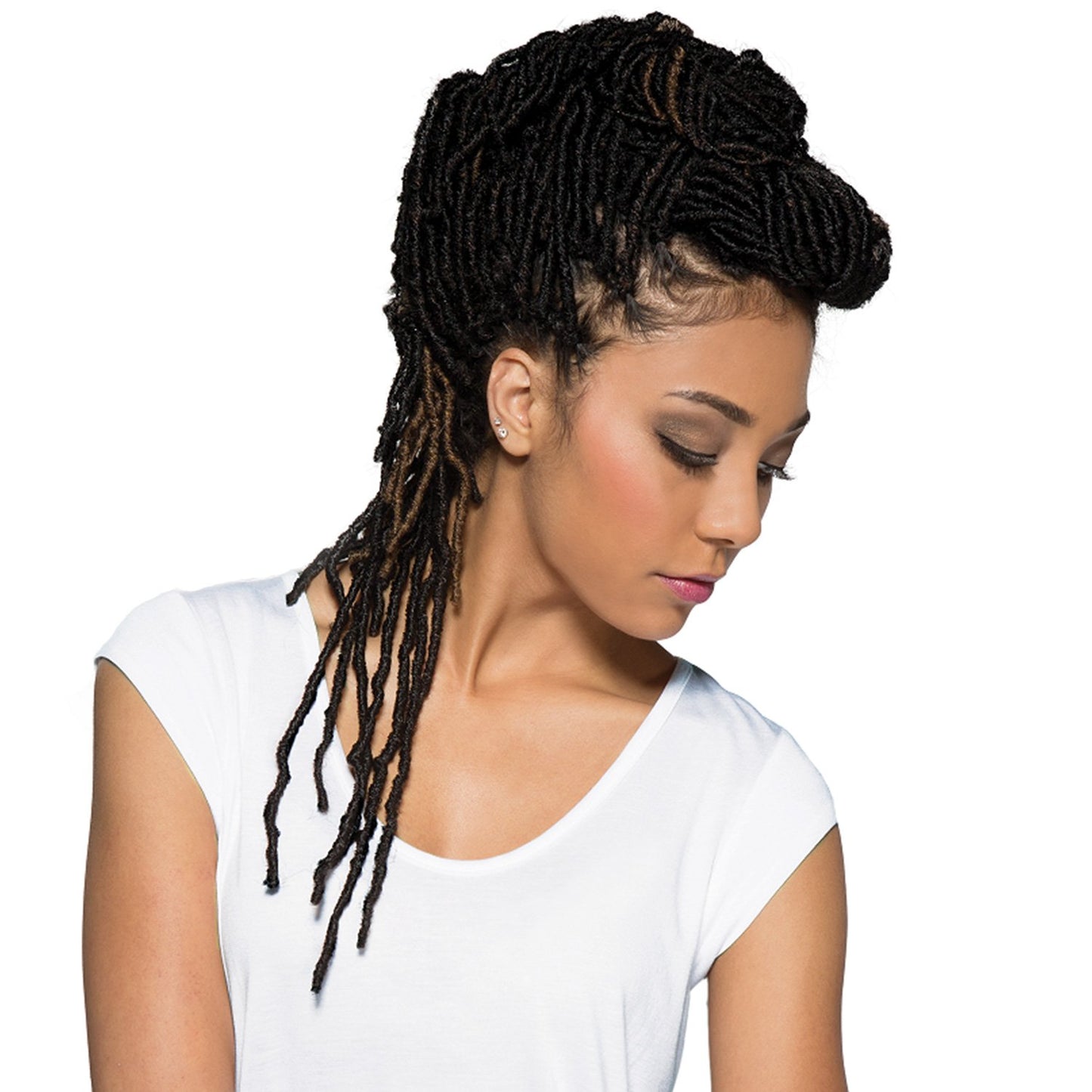 Bobbi Boss Synthetic Hair Crochet Braids African Roots Braid Collection Nu Locs 14" (6-PACK, M1B/30)