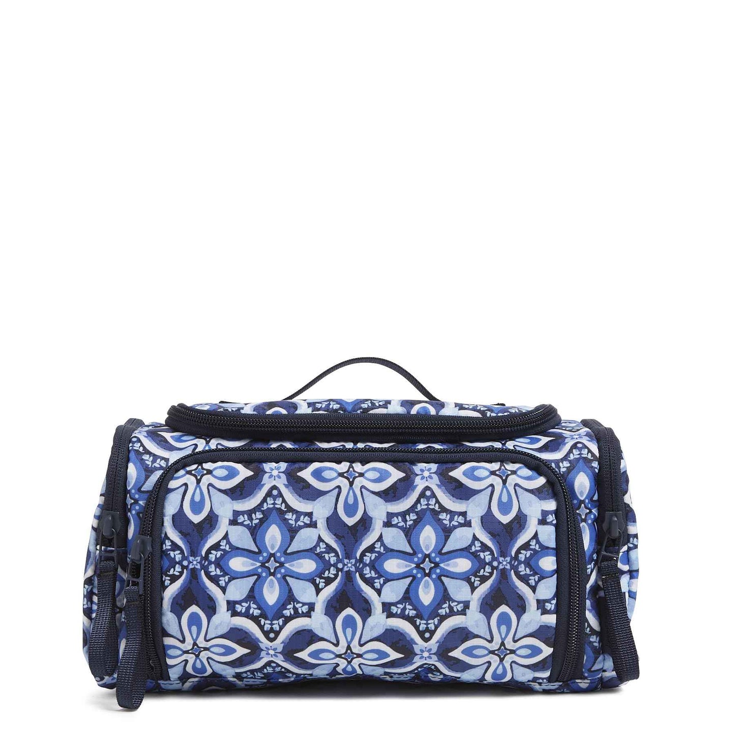 Vera Bradley Ripstop Large Travel Cosmetic Makeup Organizer Bag, Raindrop Medallion