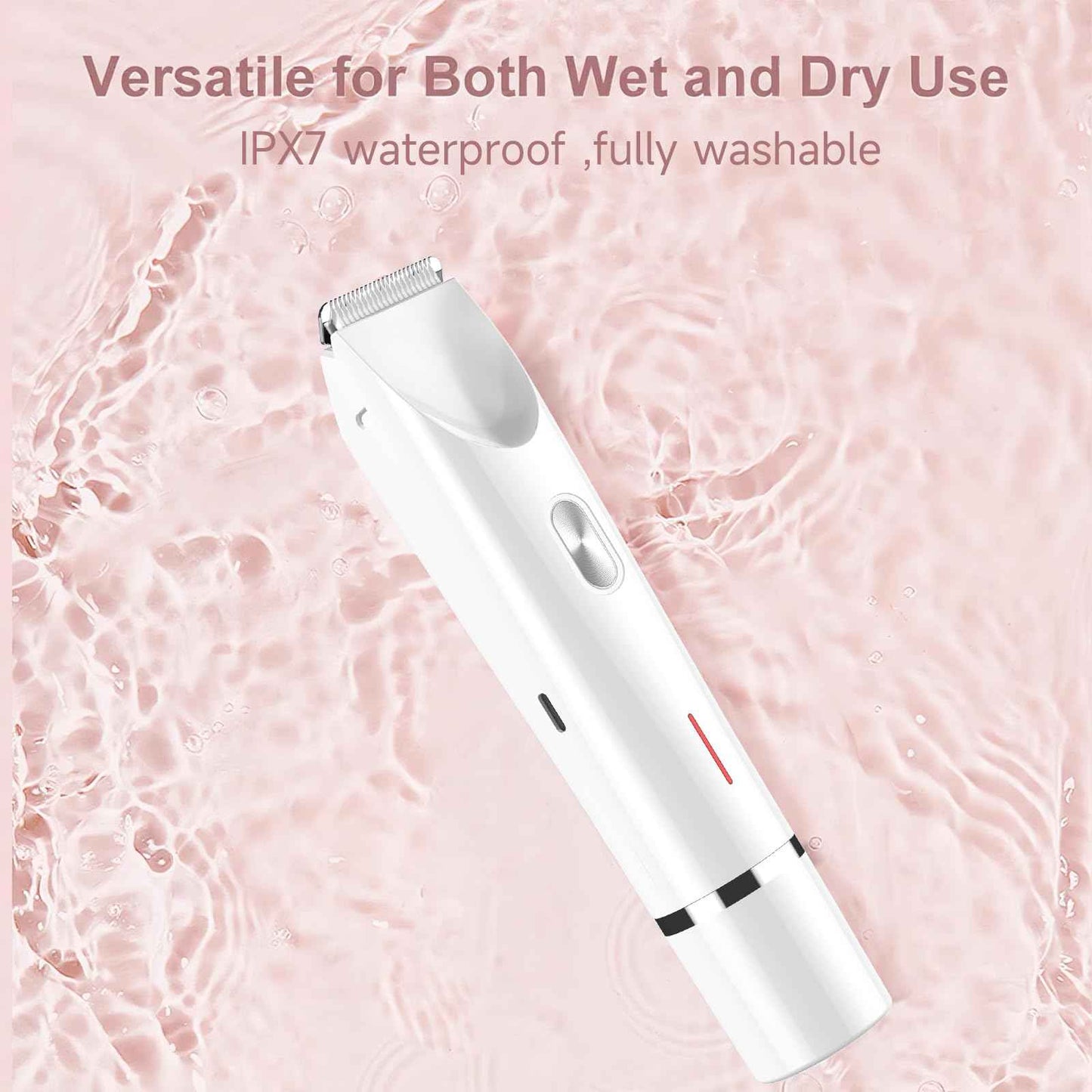 Bikini Trimmer for Women Electric Razors for Women, Double Head Dual Purpose, IPX7 Waterproof Hair Razor, Ceramic Blade Hair Trimmer Wet & Dry Use, Painless Electric Shaver for Facial and Body