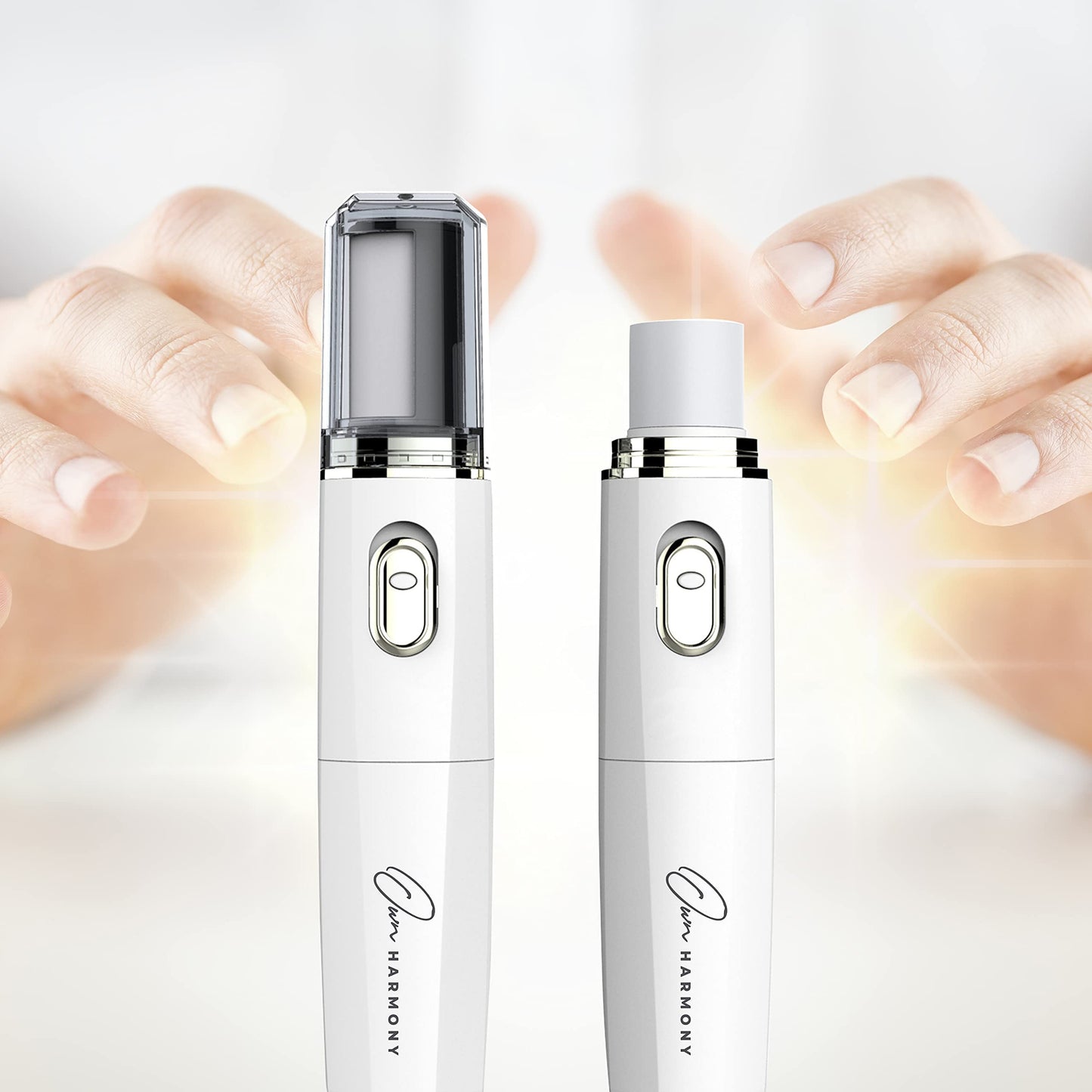 Own Harmony Electric Nail Buffer with Callus Remover Foot Care and 12 Rollers Bundle: Manicure Pedicure Tools Shine Kit - Best Electronic Mani Pedi Polisher Set to Buff, Polish, File Thick Toenails