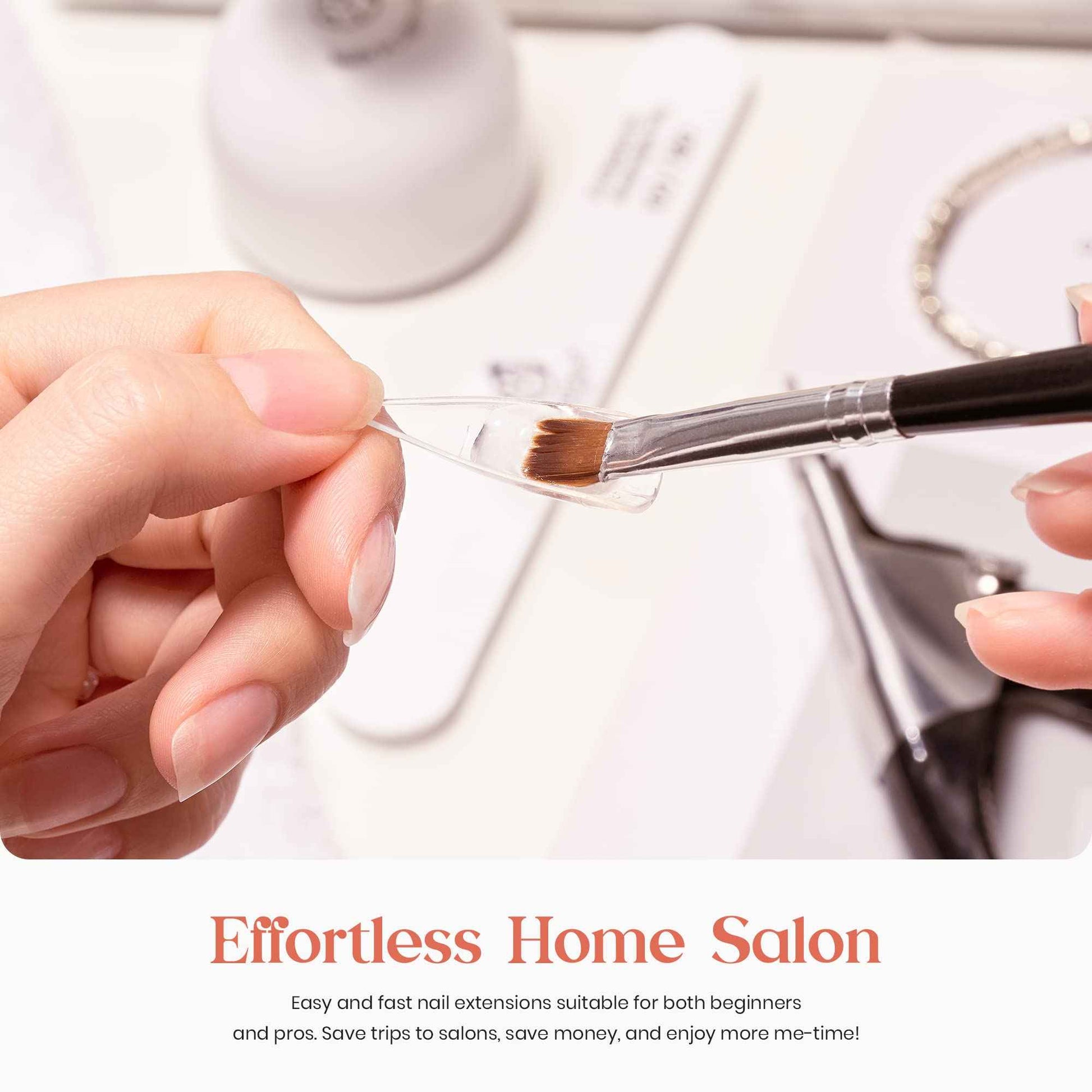 Beetles Poly Extension Gel for Nail, 60g Clear Builder Nail Gel,and Poly Nail Gel Slip Solution 30ml Extension Nail Liquid Slip Solution