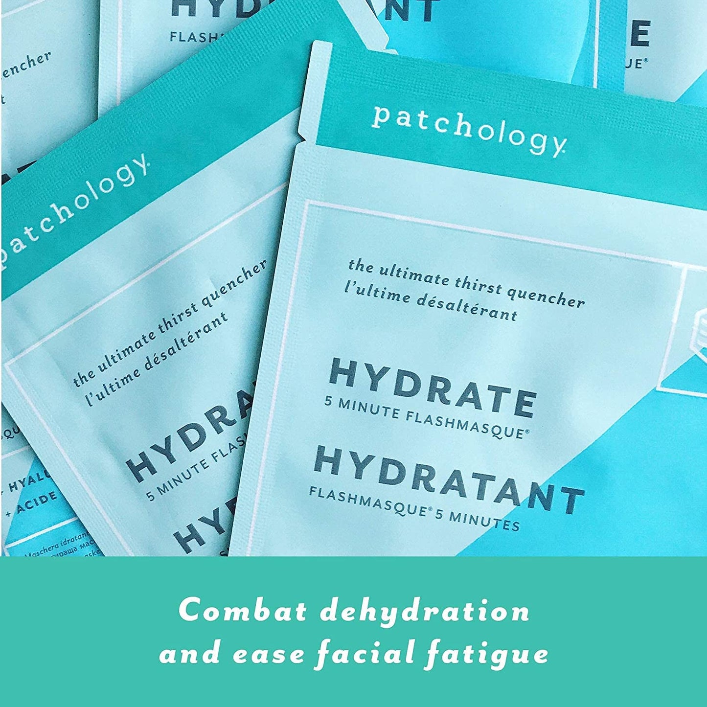 Patchology Hyaluronic Acid Facial Sheet Mask w/Vitamin B5 - Men & Women Face Masks Skincare Sheet for Moisturizing and Hydrating Skin in 5 Minutes - Best Face Sheets Moisturizer (4 Count)