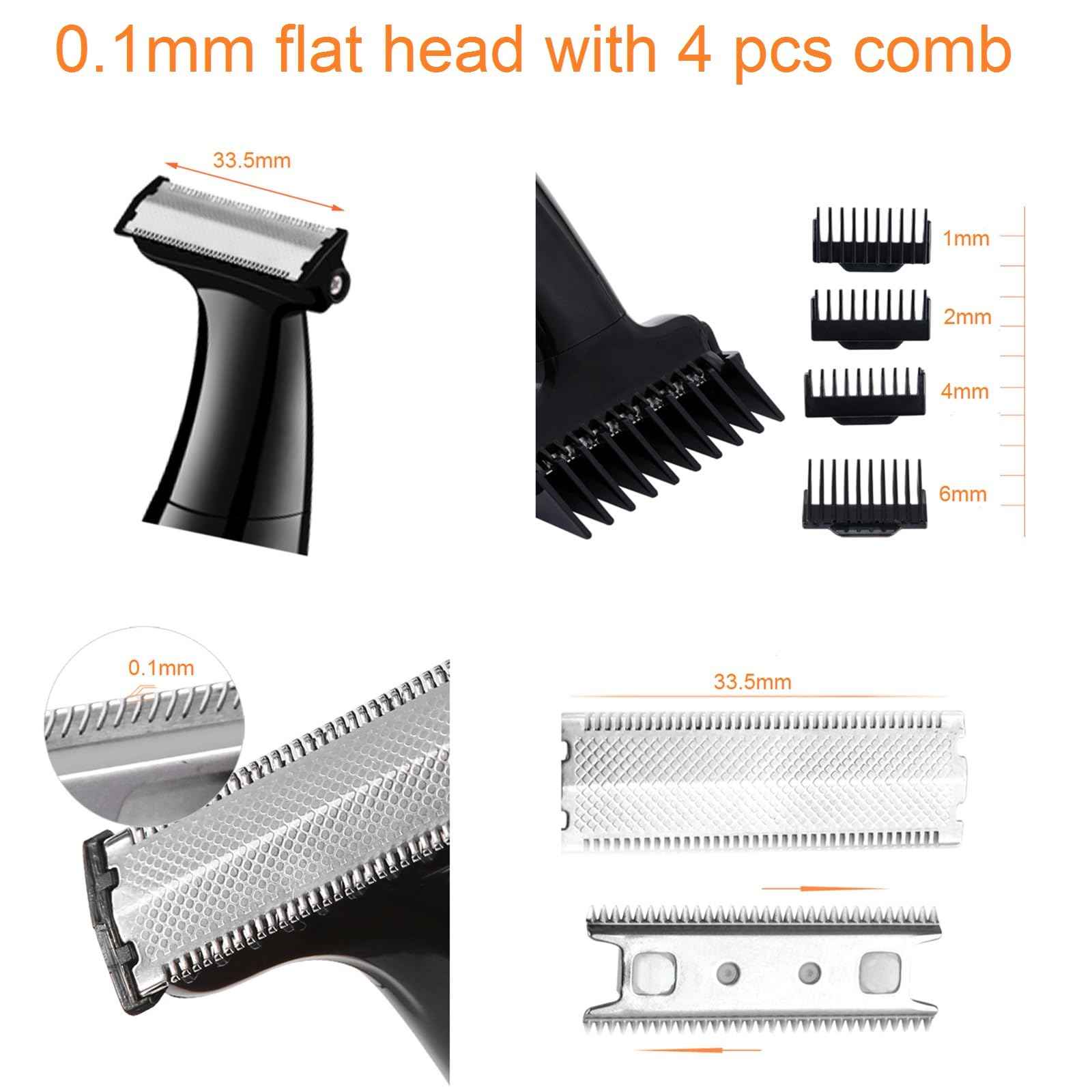 VSTSERIES Men Pubic Hair Trimmer,Male Intimate Part Clipper,Wet Dry Groin Razor,Electric Body Hair Removal,Face Beard and Mustache Style Shaver,Portable Bald Detail Head Shaver,Man Grooming Kit