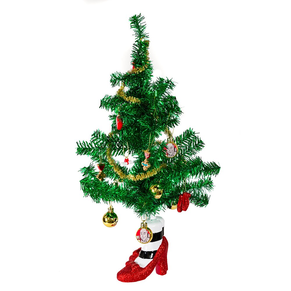 Kurt Adler Wizard of Oz Witch Legs Mini Tinsel Tree Set, 18-Inch