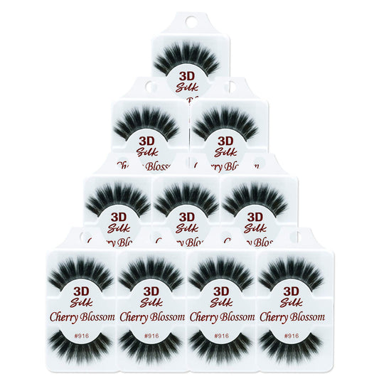 Cherry Blossom 3D Eyelashes (10 Pack of Silk 916)